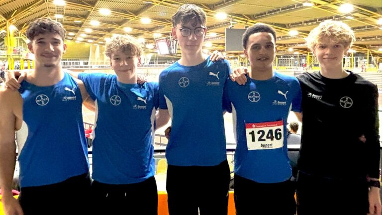 Luca Faasse, Konstantin Wendland, David Wüst, Sydney von Zons, Michel Schulz. (v.l./TSV Bayer Dormagen)