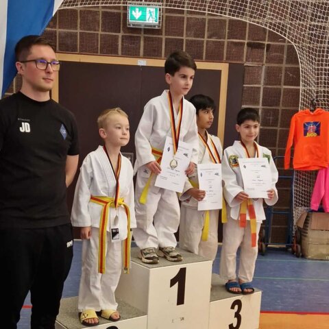 Siegerehrung U11-Judobezirkseinzelmeisterschaften in Mönchengladbach