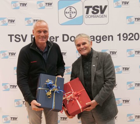 Mit großem Dank aus der Vorstandsarbeit verabschiedet:  Rainer Lisson und Hans-Peter König (v. l.)