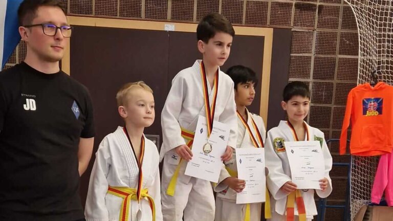 Siegerehrung U11-Judobezirkseinzelmeisterschaften in Mönchengladbach