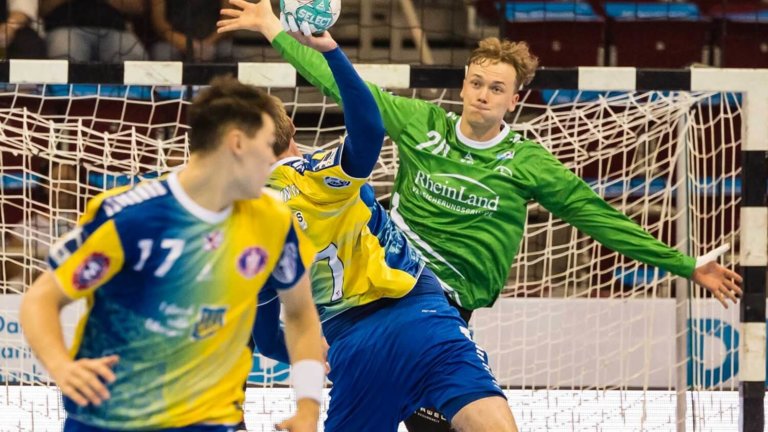 Torwart Christian Simonsen präsentierte sich gegen den HC Motor in starker Form, Foto: Heinz Zaunbrecher