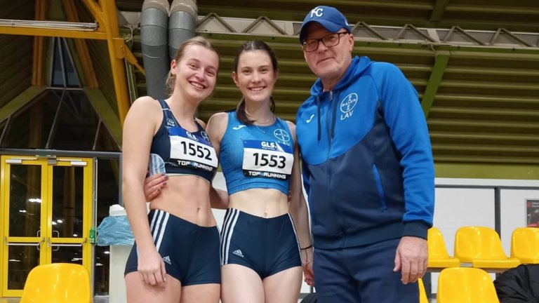 Lea Hübbers, Clarissa Schwalm, Peter Kurowski (v.l./Copyright: TSV Bayer Dormagen)